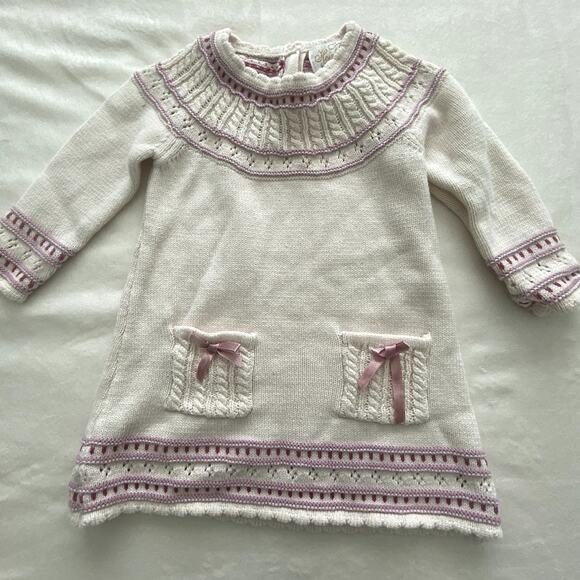 Baby Girl Vintage Sweater Dress Size 6-9 Month - Picture 1 of 6